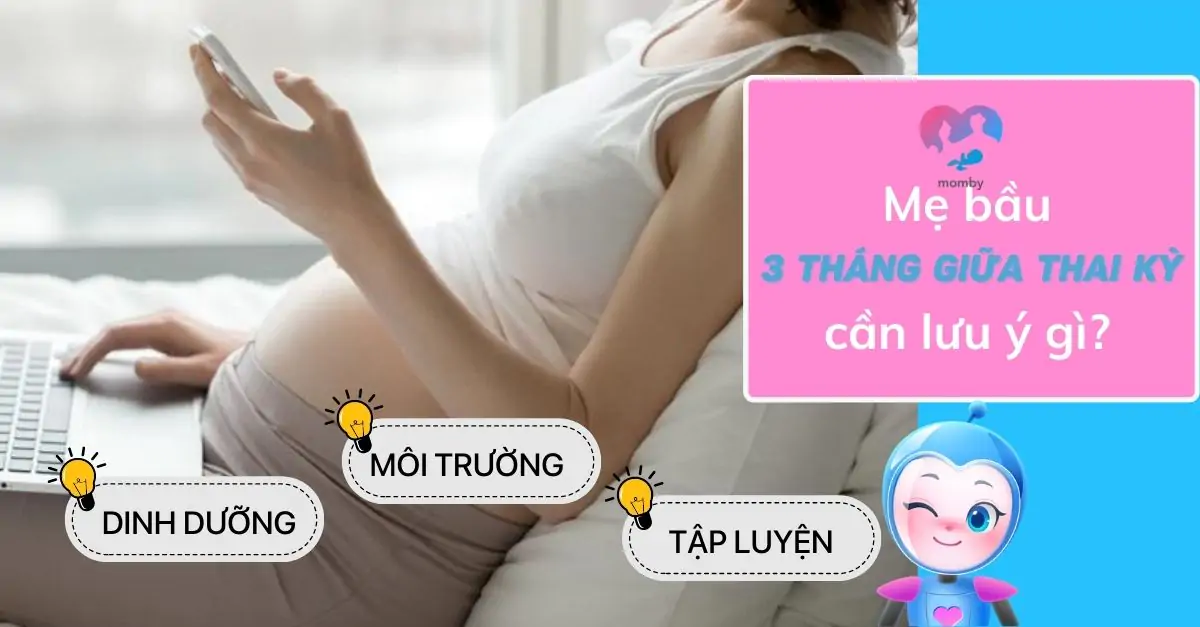 Mẹ bầu 3 tháng giữa thai kỳ cần lưu ý gì?