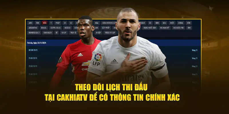 Xem Lịch Thi Đấu Bóng Đá Trực Tuyến Cực Nhanh – Chỉ Với Một Click Trên CaKhiaTV